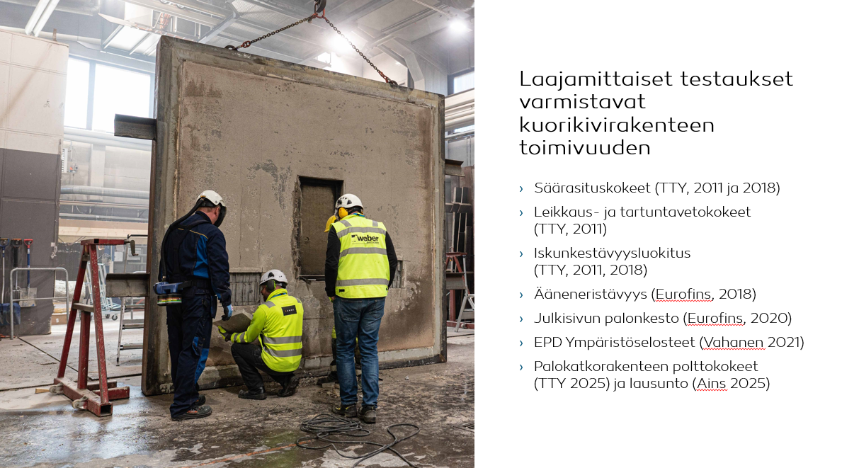 Kuorikivi testit