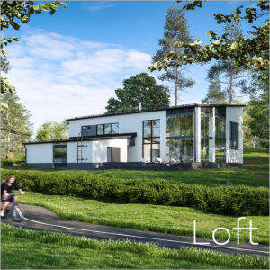 Lammi Talomallisto-kohde Loft. Suunnittelija: Jarkko Niiranen Arkkitehdit Sankari Osakeyhtiöstä